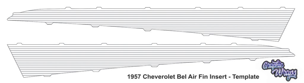 1957 Chev Fin Insert From Original Insert