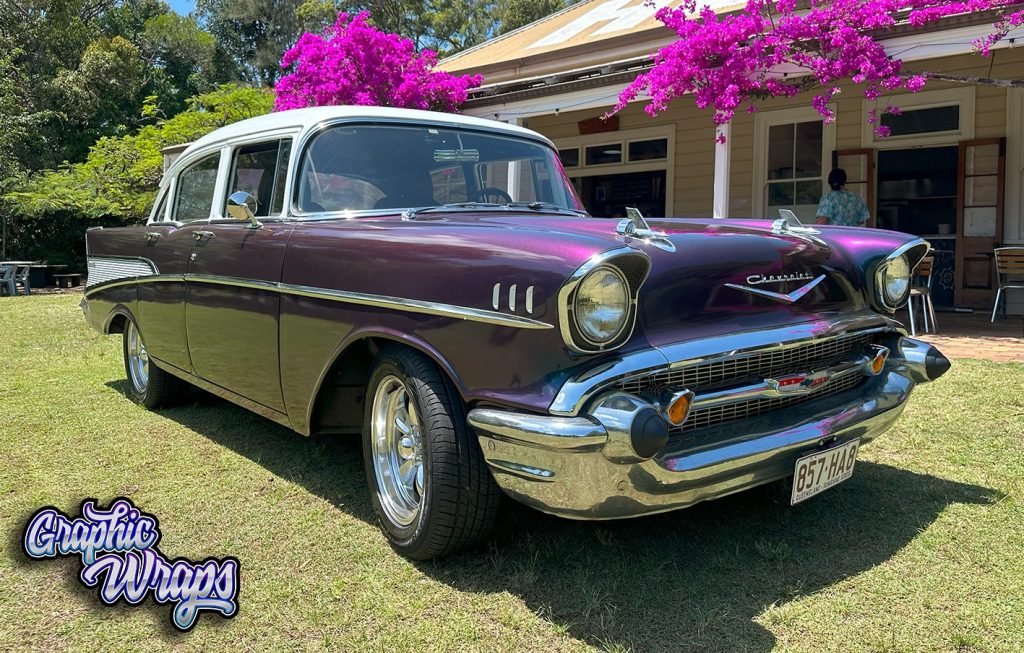 1957 Chevrolet - 3M 2080 Gloss Deep Space Wrap - Classic Car Wrap (1)