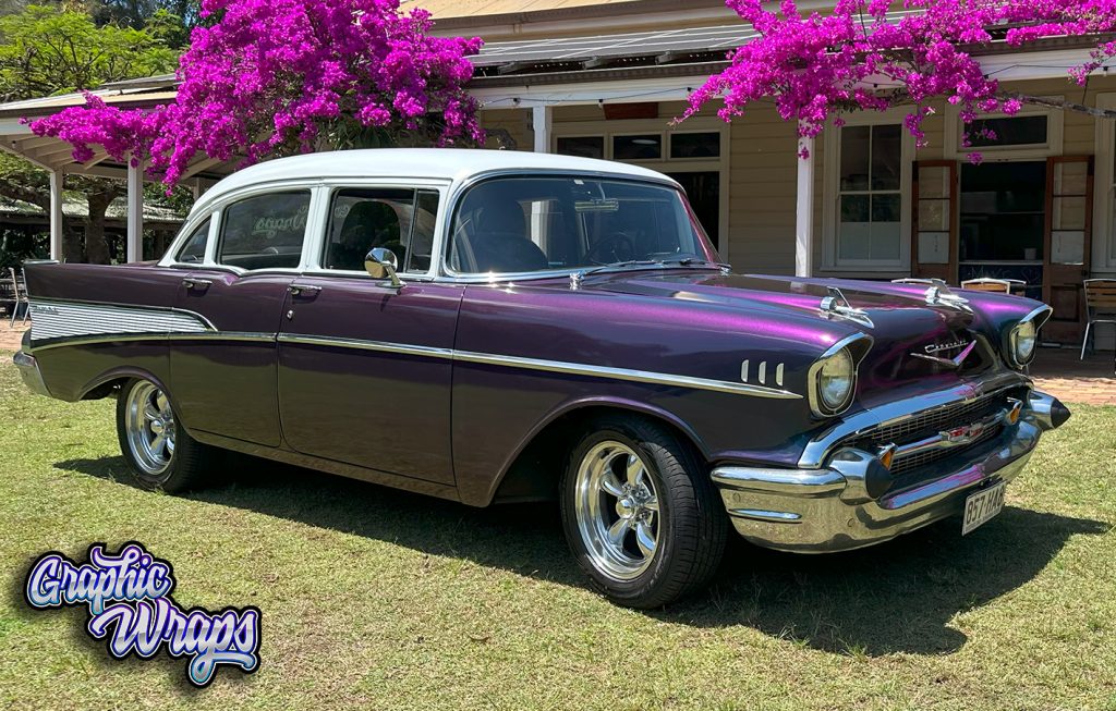 1957 Chevrolet - 3M 2080 Gloss Deep Space Wrap - Classic Car Wrap (5)